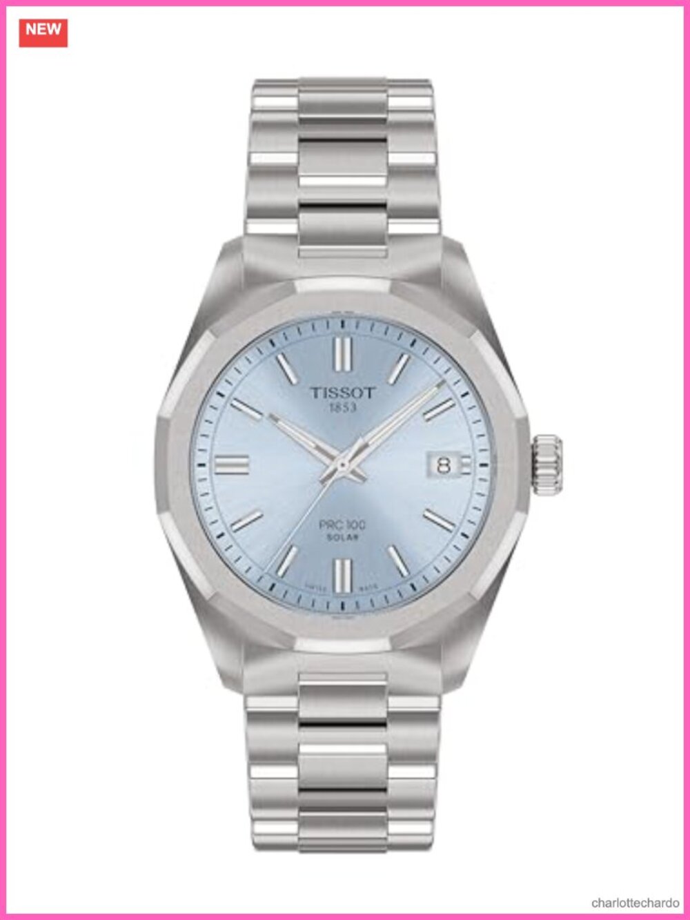 Tissot PRC 100 Solar Swiss Quartz 34mm Dodecagonal Dress Watch